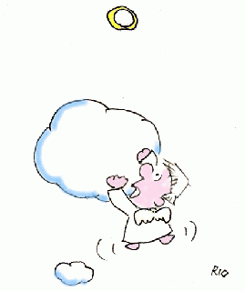 てんし も  くもから おちる